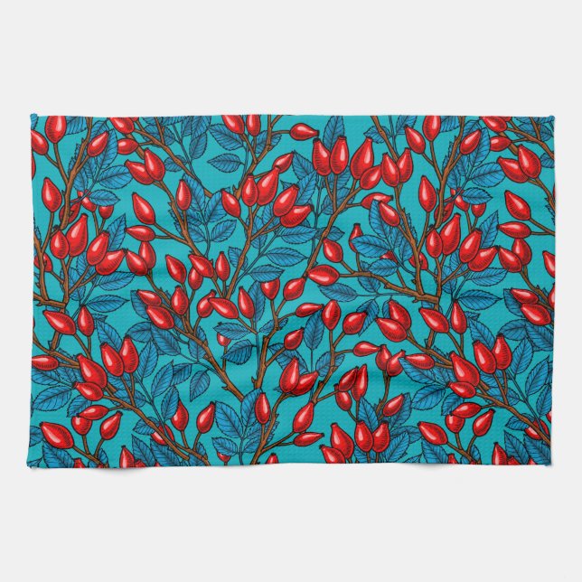 Linge De Cuisine hanches roses, rouge et bleu (Horizontal)