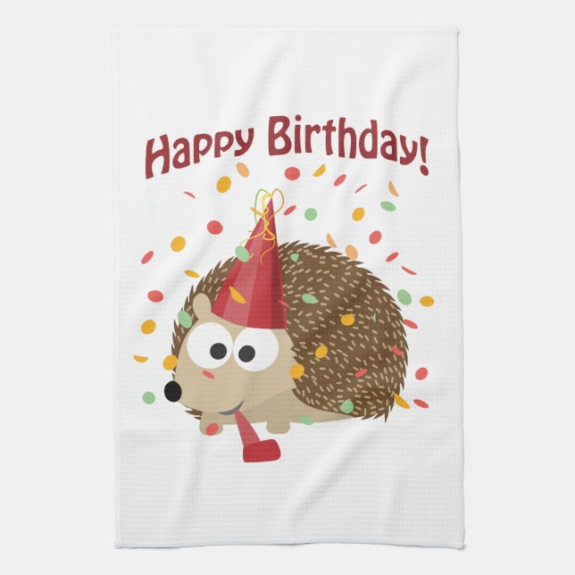 Linge De Cuisine Happy Anniversaire Confetti (Vertical)