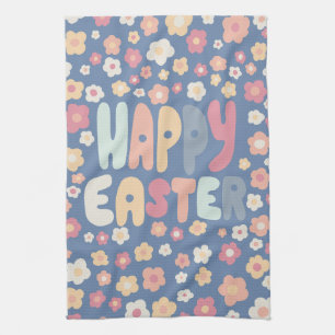 Linge De Cuisine HAPPY EASTER Daisies Floral Cheerful Printemps uni