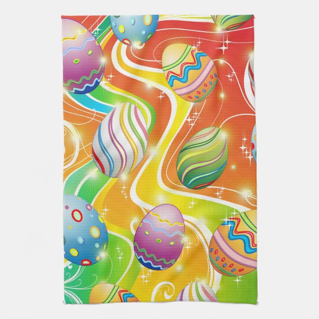 Linge De Cuisine Happy Easter Eggs Festive Pattern (Vertical)