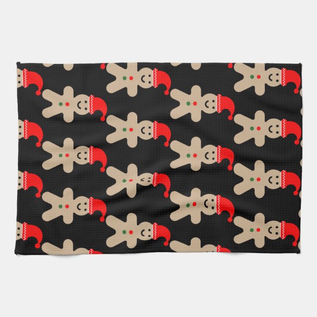 Linge De Cuisine Happy Gingerbread man Winter (Horizontal)