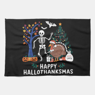 Linge De Cuisine Happy Hallothanksmas Saison de Fêtes Chute cadeau