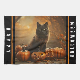 Linge De Cuisine Happy Halloween Black Cat Collection