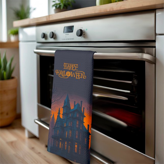 Linge De Cuisine Happy Halloween Haunted Mansion Maison Halloween (Créateur téléchargé)