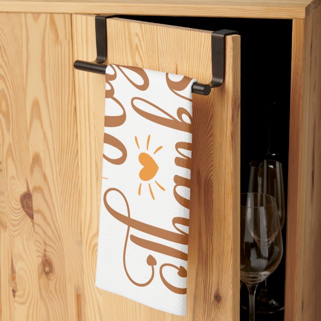 Linge De Cuisine Happy Thanksgiving (Pliage en tiers)