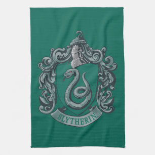 Linge De Cuisine Harry Potter   Slytherin Crest Green