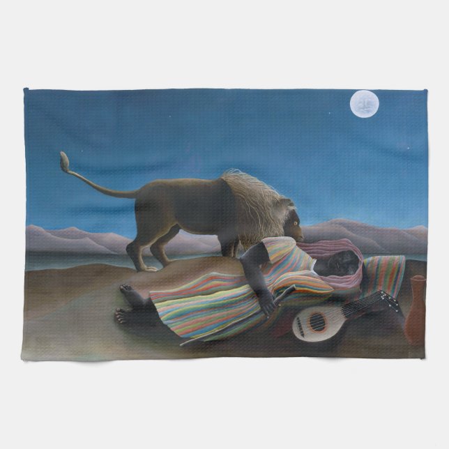 Linge De Cuisine Henri Rousseau - Les Tziganes qui dorment (Horizontal)