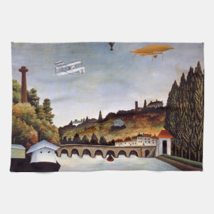 Linge De Cuisine Henri Rousseau - Pont de Sèvres et collines de Cla