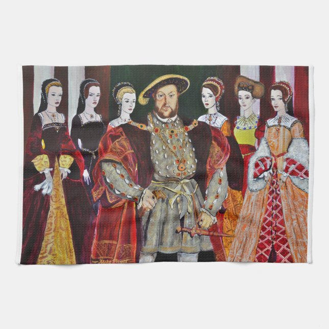 Linge De Cuisine Henry Le Huitième et Ses Six Femmes (Horizontal)
