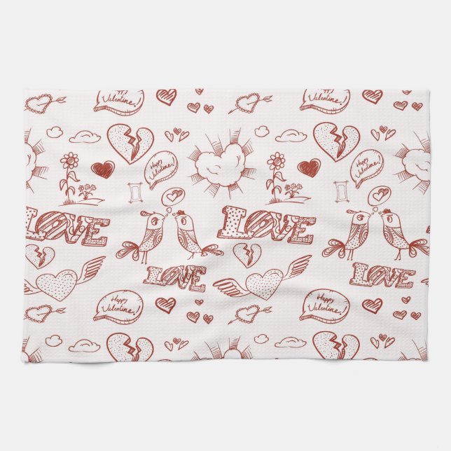 Linge De Cuisine Heureuse Sainte-Valentin (Horizontal)