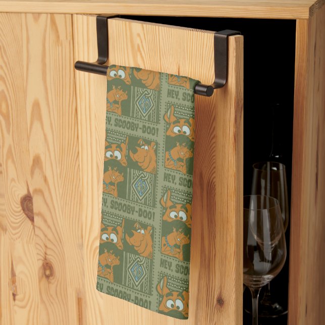 Linge De Cuisine Hey Scooby-Doo Carré tribal Graphic (Pliage en tiers)