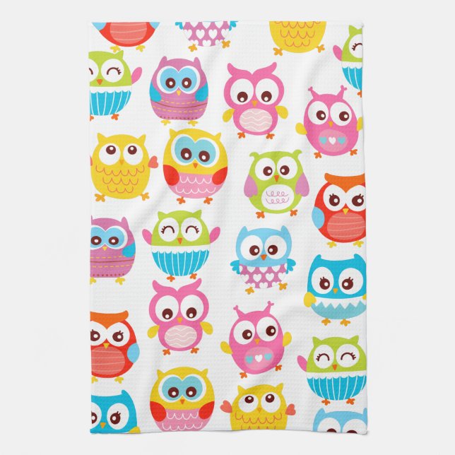 Linge De Cuisine Hiboux mignons de Litte (Vertical)