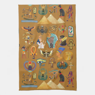 Linge De Cuisine Hiéroglyphique égyptien ancien -Hiéroglyphie Motif