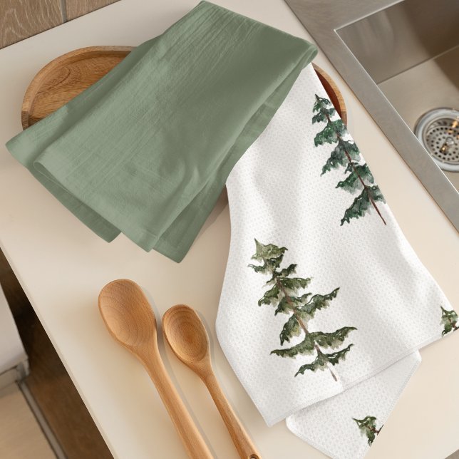 Linge De Cuisine Hiver branché | Motif d'arbre de Noël (Créateur téléchargé)