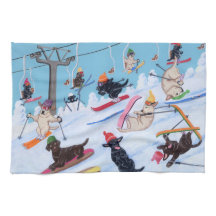 Hiver Fun Skiing Labradors