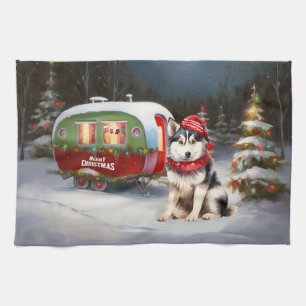Linge De Cuisine Hiver Sibérie Husky Caravan Christmas Adventure