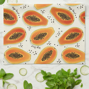 Linge De Cuisine Hiya Papaya Motif