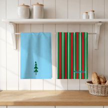 Holiday Colours Green Red White Stripes
