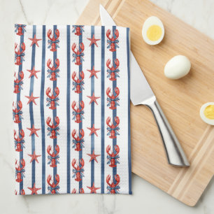 Linge De Cuisine Homards et étoiles de mer coquettes