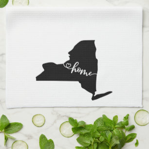 Linge De Cuisine Home State Outline Heart New York