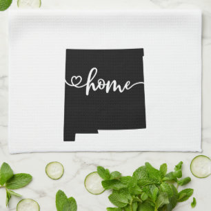 Linge De Cuisine Home State Outline Heart Nouveau-Mexique