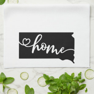Linge De Cuisine Home State Outline Heart South Dakota