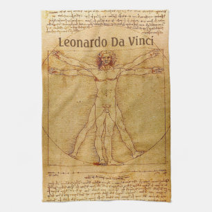 Linge De Cuisine Homme de Vitruvian par Leonardo da Vinci