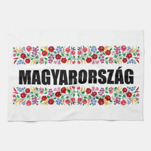 Linge De Cuisine hongrie nom du symbole du pays texte motif folklor