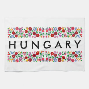 Linge De Cuisine hongrie nom du symbole du pays texte motif folklor