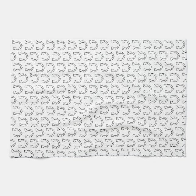 Linge De Cuisine Horse Riding Gang Horseshoe Imprimer (Horizontal)