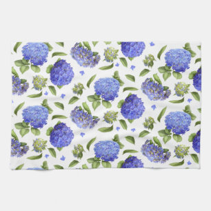 Linge De Cuisine Hortensias bleus