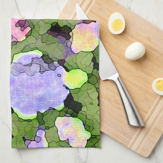 Linge De Cuisine Hortensias de batik (Quart Plié)