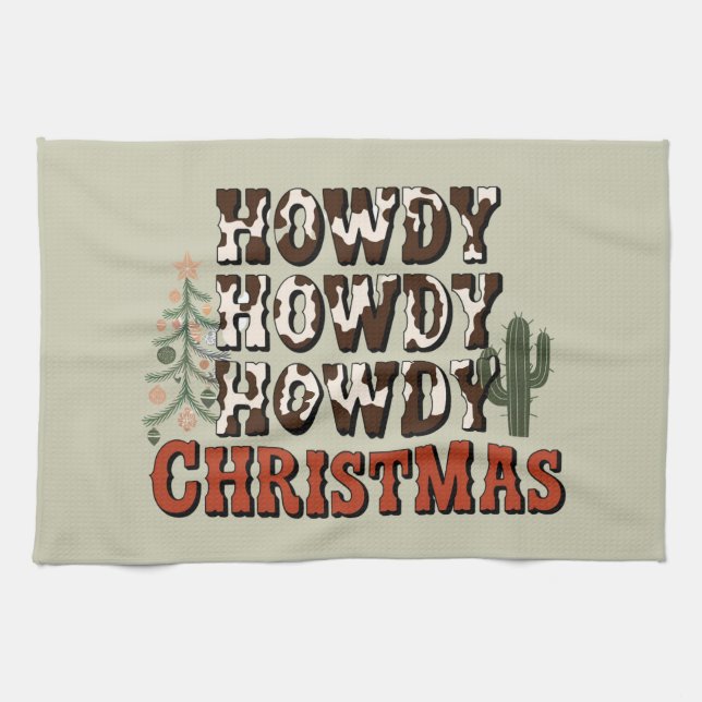 Linge De Cuisine Howdy Howdy Howdy Noël Famille Noël Noël Jeu cadea (Horizontal)