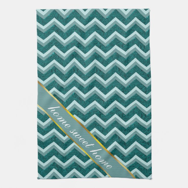 Linge De Cuisine Huile turquoise incorporée (Vertical)