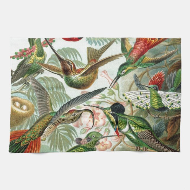Linge De Cuisine Humming Birds Paradise Art (Horizontal)