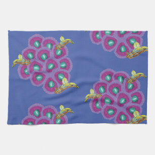Linge De Cuisine Hummingbirds Hibiscus Floral Art