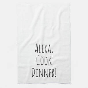 Linge De Cuisine Humour de commande d'Alexa pour la cuisson