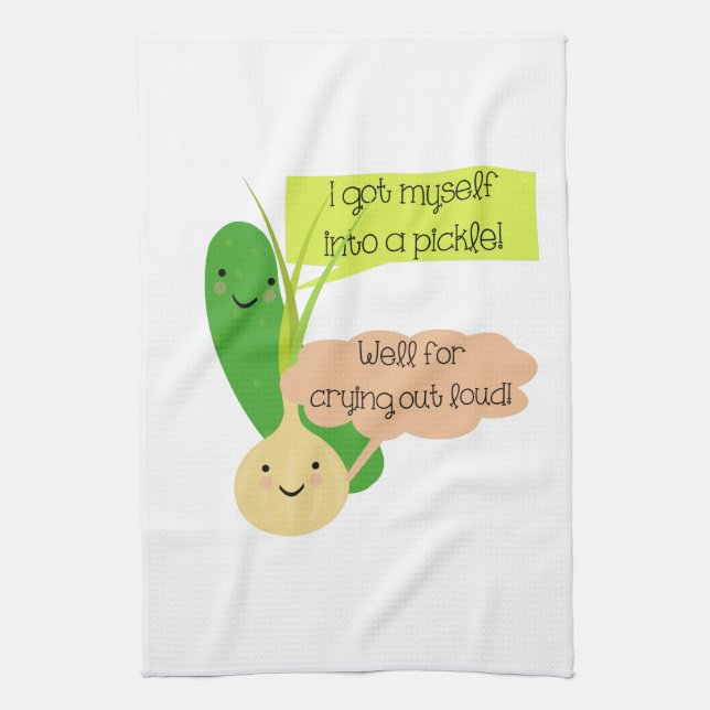 Linge De Cuisine Humour de conserves au vinaigre et d'oignon (Vertical)