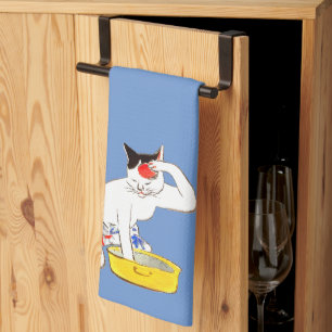 Linge De Cuisine Humouristiques chats japonais bain I