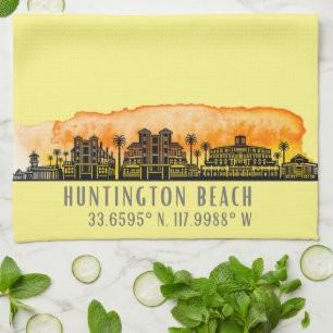 Linge De Cuisine Huntington Beach City Silhouette