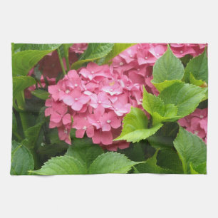 Linge De Cuisine Hydrangeas Rose Foncé