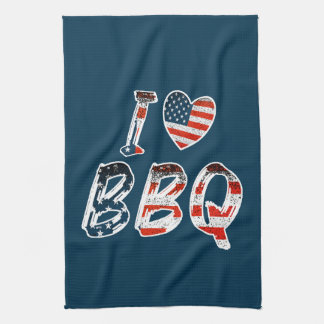 Linge De Cuisine I Love BBQ, American Patriotic