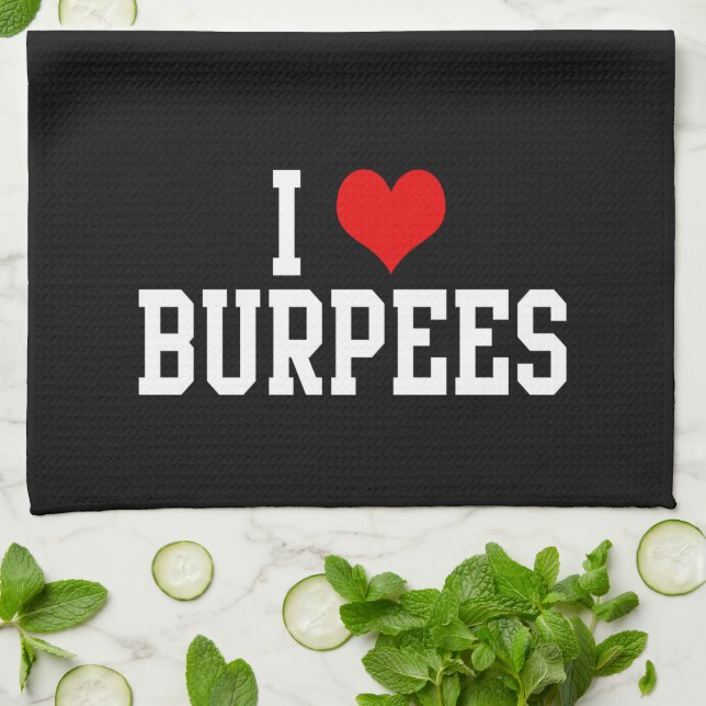 Linge De Cuisine I Love Burpees, Fitness (Plié)