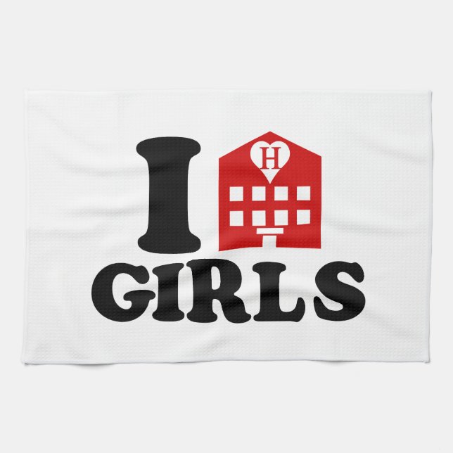 Linge De Cuisine I Love Hotel Girls (Horizontal)