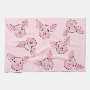 Linge De Cuisine Ici un piggy, là un piggy, partout un pigeon