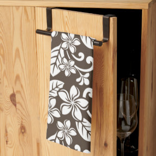 LINGE DE CUISINE ÎLE PLUMERIA (CAFÉ BROWN)