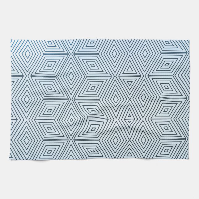 Linge De Cuisine Illusion optique 3D Plat Carré Diamonds (Horizontal)