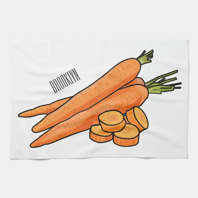 Linge De Cuisine Illustration de carotte (Horizontal)
