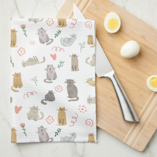 Linge De Cuisine Illustration de couleur neutre pour chats lunaires