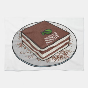 Linge De Cuisine Illustration de gâteau de Tiramisu